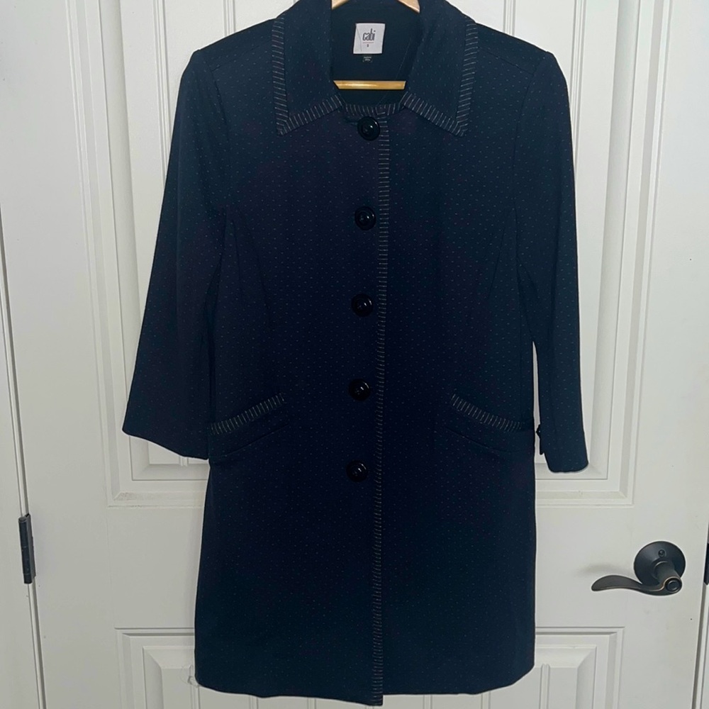 Cabi Navy Blue 3/4 car coat